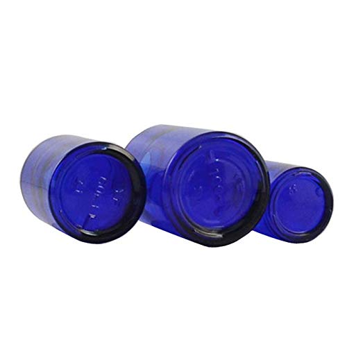 2 Pcs 60Ml 2Oz Upscale Refillable Cobalt Blue Glass Lotion Pump Bottle Dispenser Toiletries Bottle Cosmetic Container Jar Pot Wi